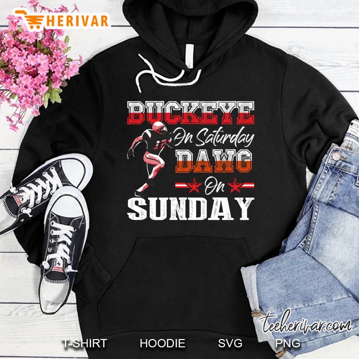 Buckeye On Saturday Dawg On Sunday Ohio Cleveland Sports Fan Hoodie