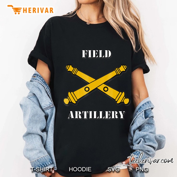 Field Artillery Crossed Cannons Ladies Tee
