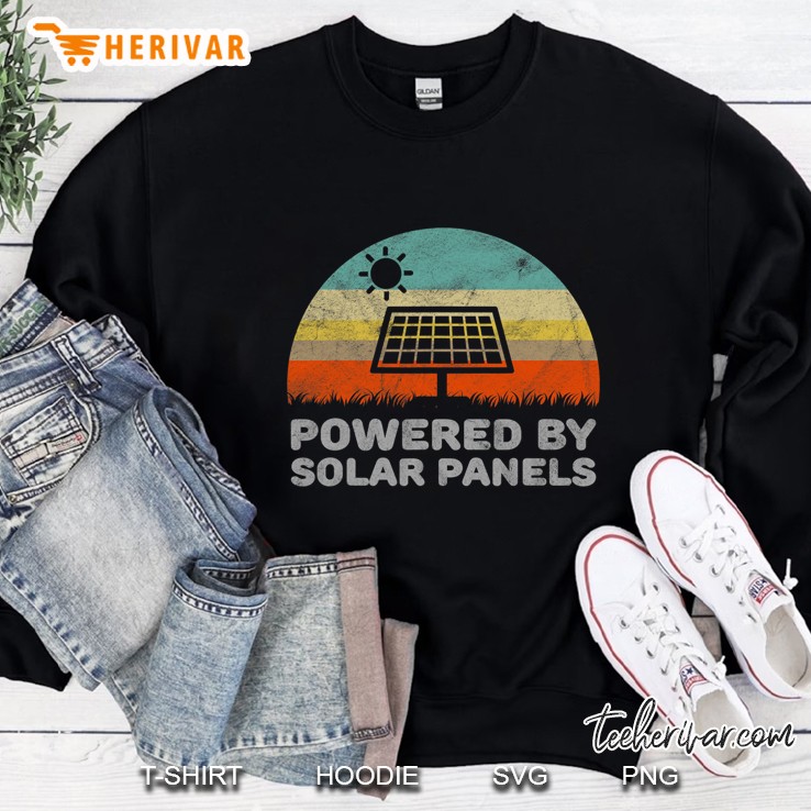 Funny Powered By Solar Panels Environmental Solar Power Sweatshirt