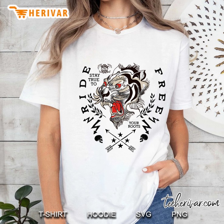 Japanese Tattoo Tiger Tshirt - Embroidery Style Animal Print Ladies Tee