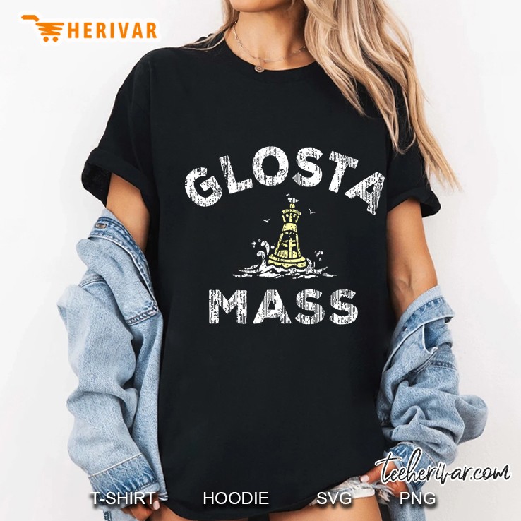 Gloucester Ma Glosta Mass Seagull Gull & Buoy Ladies Tee