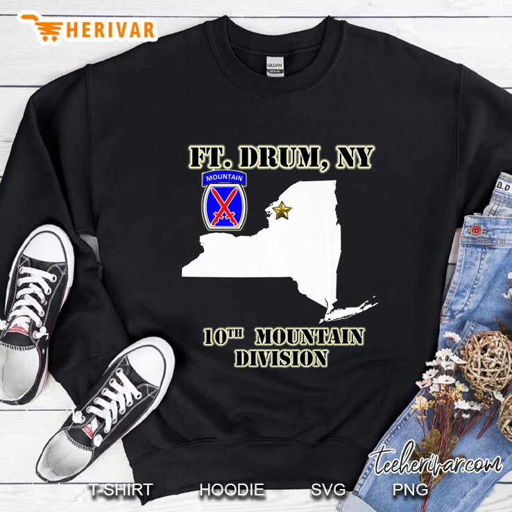 Fort Drum Army Base - 10Th Mountain Division Design Sweatshirt