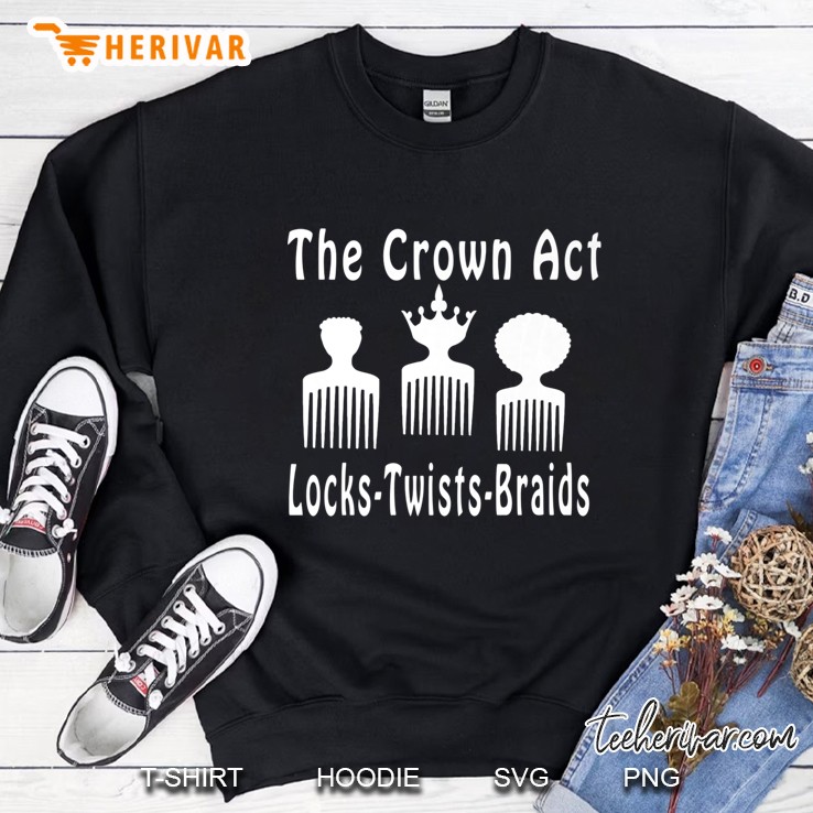 The Crown Act - Black Hair Locks Twists Braids Voter Ados Premium Sweatshirt