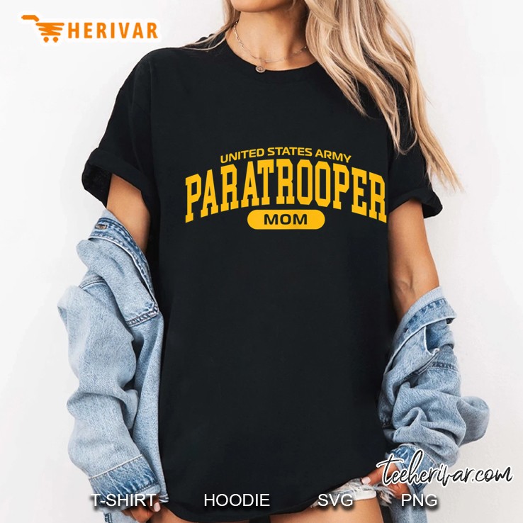 Womens Proud Army Paratrooper Mom Ladies Tee