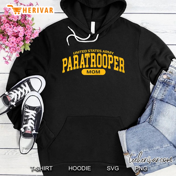 Womens Proud Army Paratrooper Mom Hoodie