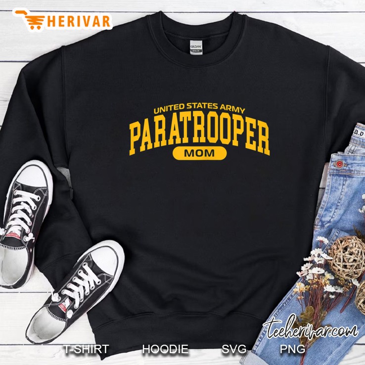 Womens Proud Army Paratrooper Mom Sweatshirt