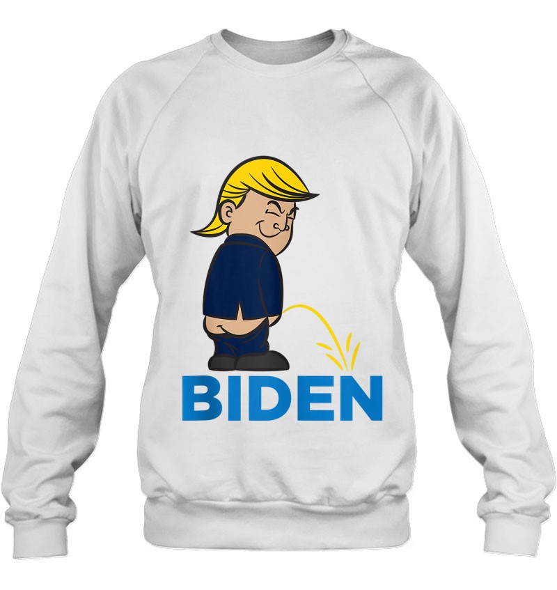 Funny Trump-Pee-on-Biden-Tee T-Shirt S-3XL New