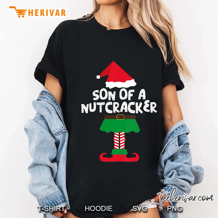 Womens Son Of A Nutcracker Elf Matching Christmas Shirts & Pajamas Ladies Tee