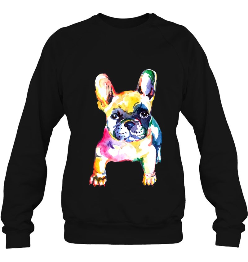 French Bulldog Original Watercolor Drawing T-Shirts, Hoodies, SVG & PNG ...