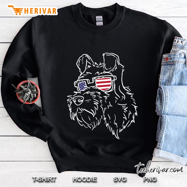 Miniature Schnauzer Usa Flag 4Th Of July Sweatshirt