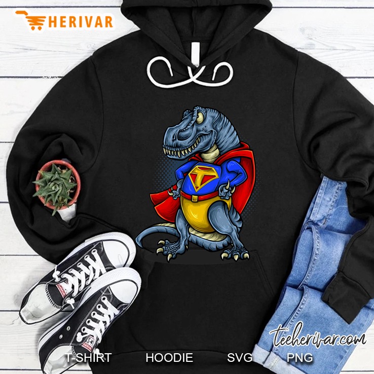 Super T-Rex Cute Tyrannosaurus Dinosaur Superhero Hoodie
