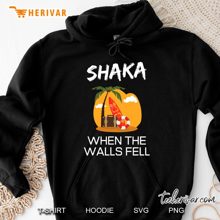 Shaka When The Walls Fell. Hawaiian Greetings Alien Language Hoodie