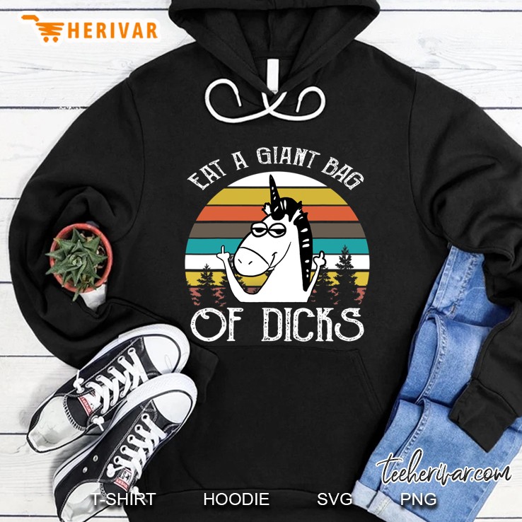 Eat A Giant Bag Of Dicks Unicorn Vintage Hoodie