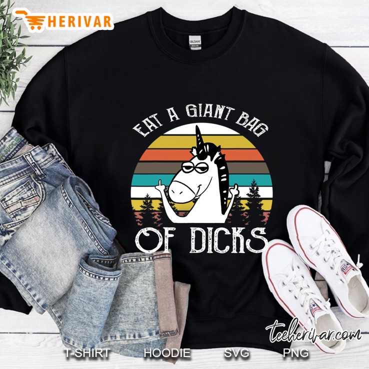 Eat A Giant Bag Of Dicks Unicorn Vintage Sweatshirt