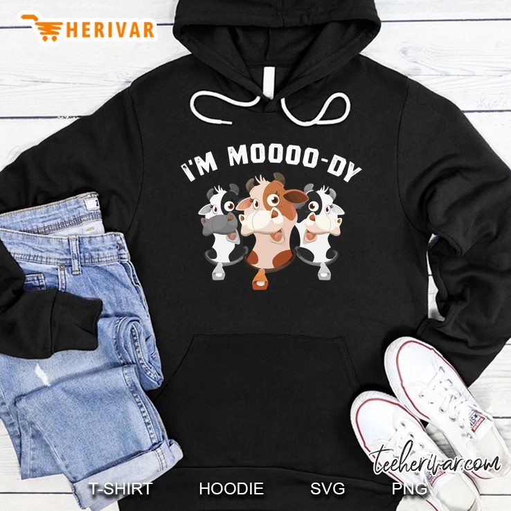 Cute Moody Cow Dairy Cattle Hoodie