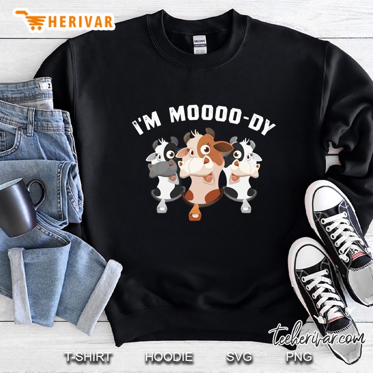 Cute Moody Cow Dairy Cattle Sweatshirt