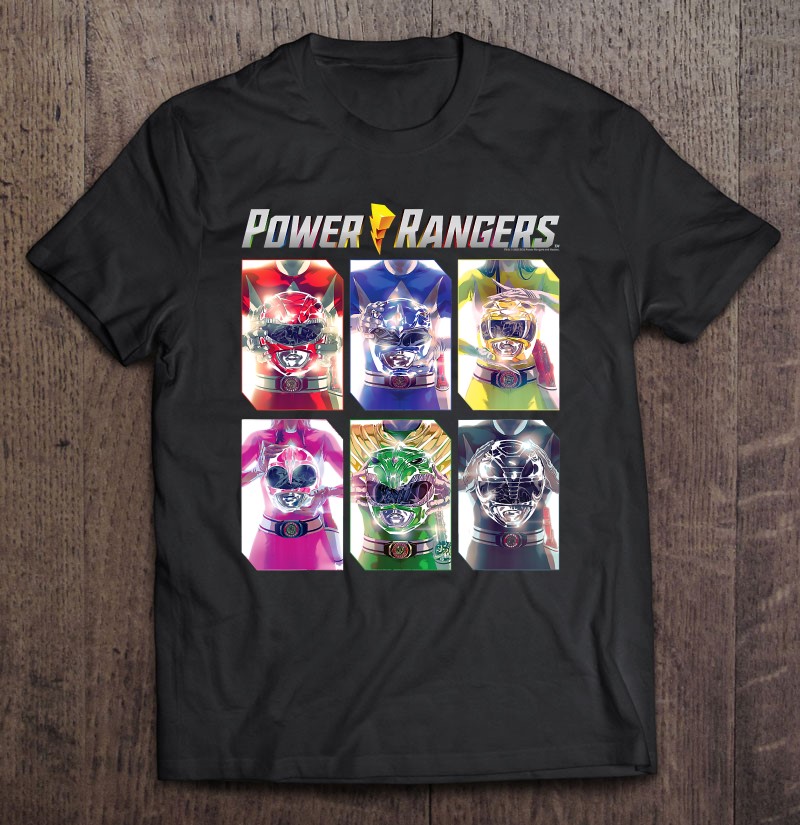 Power Rangers Holding Helmets T-Shirt