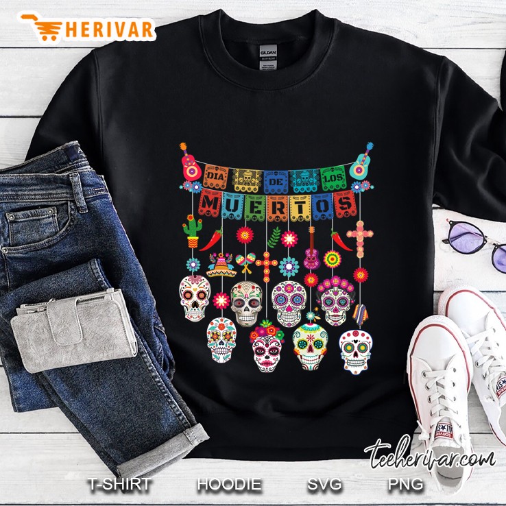 Dia De Los Muertos Funny Day Of The Dead Hanging Skulls Sweatshirt