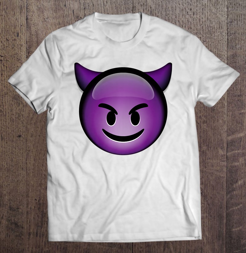 Cute Smiling Purple Devil Emoji Premium