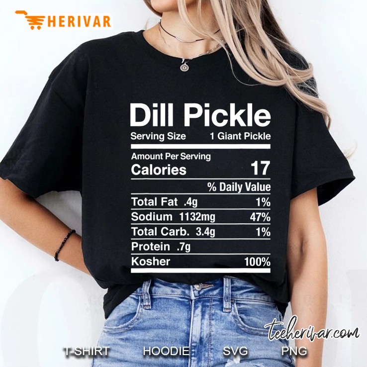 Dill Pickle Nutrition Facts Jewish Kosher Food Passover Ladies Tee