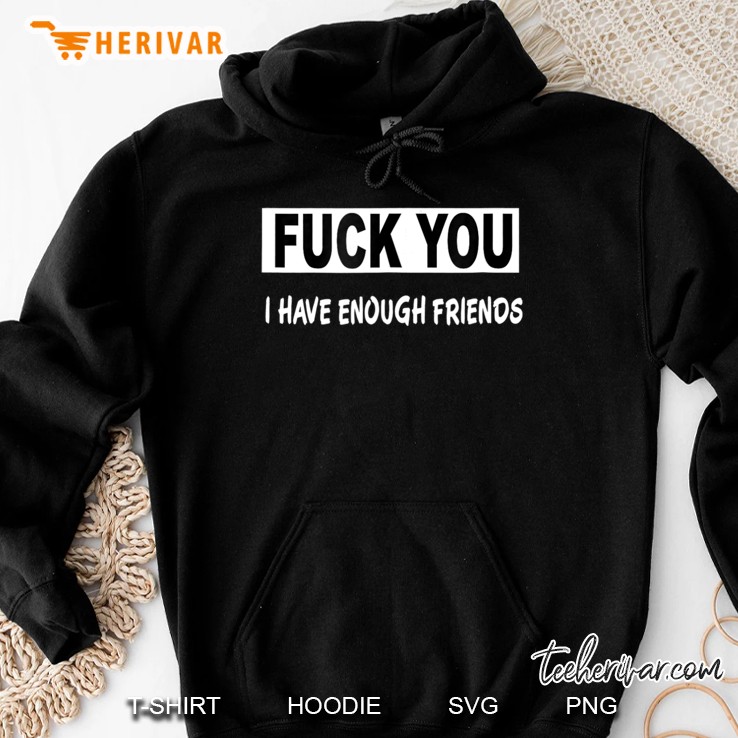Mens Fuck You I Have Enough Friends Hoodie