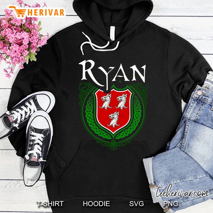 Ryan Surname Irish Last Name Ryan Family Crest Hoodie
