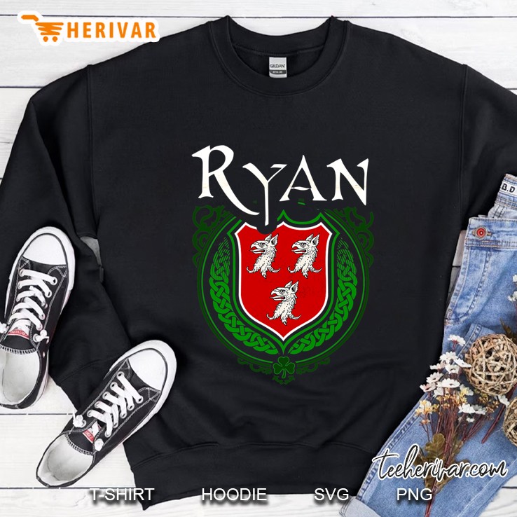 Ryan Surname Irish Last Name Ryan Family Crest Sweatshirt
