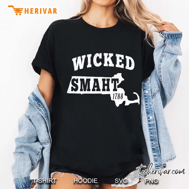 Boston Massachusetts Accent Wicked Smart Wicked Smaht Ma Ladies Tee