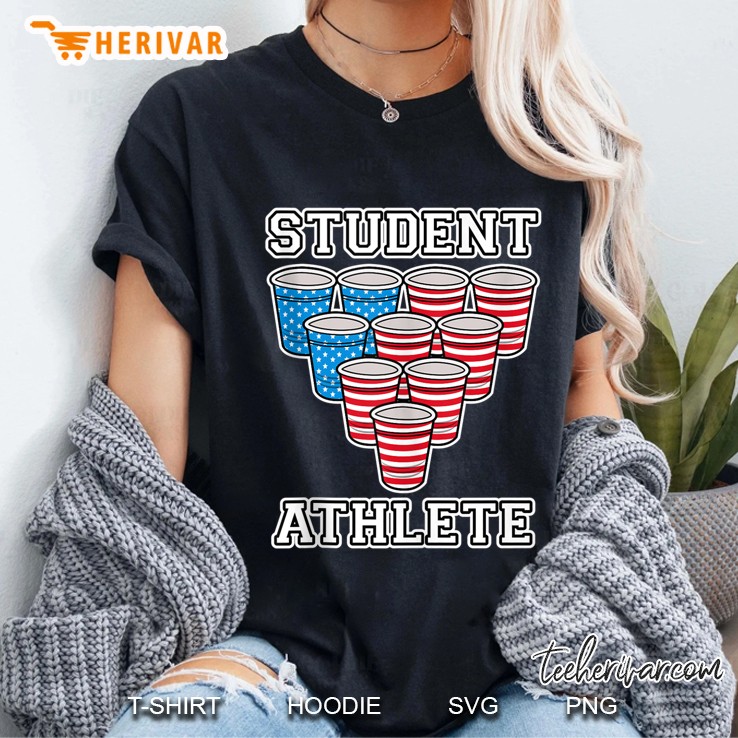 Student Athlete Beer Pong College Usa Ladies Tee