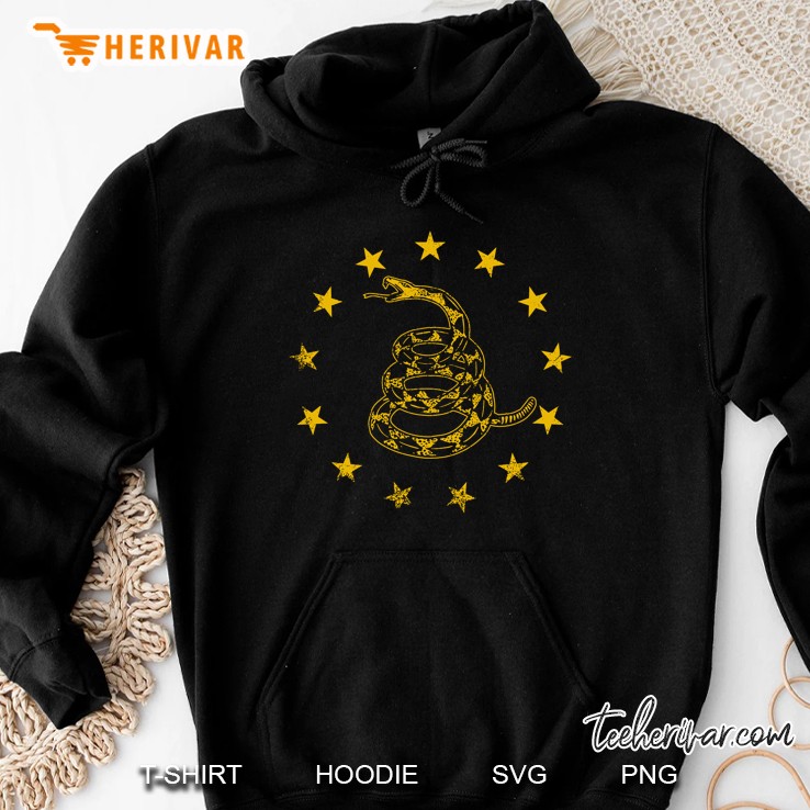 Vintage Gadsden Flag Snake - Betsy Ross Flag - 13 Stars Hoodie