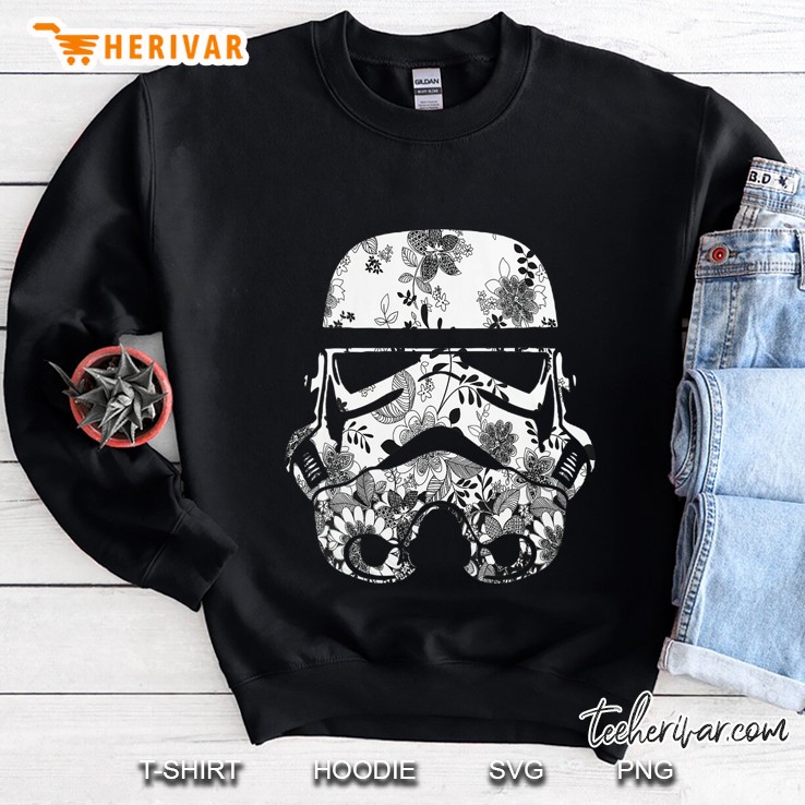 Womens Star Wars Stormtrooper Helmet Floral Paisley Fill Sweatshirt