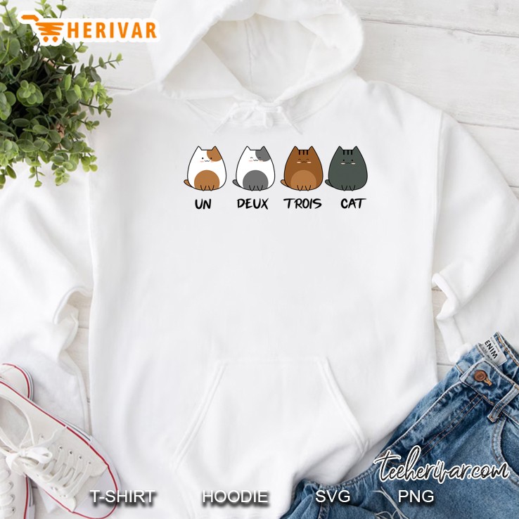 Lovely And Cute Cats - Un Deux Trois Cat Hoodie
