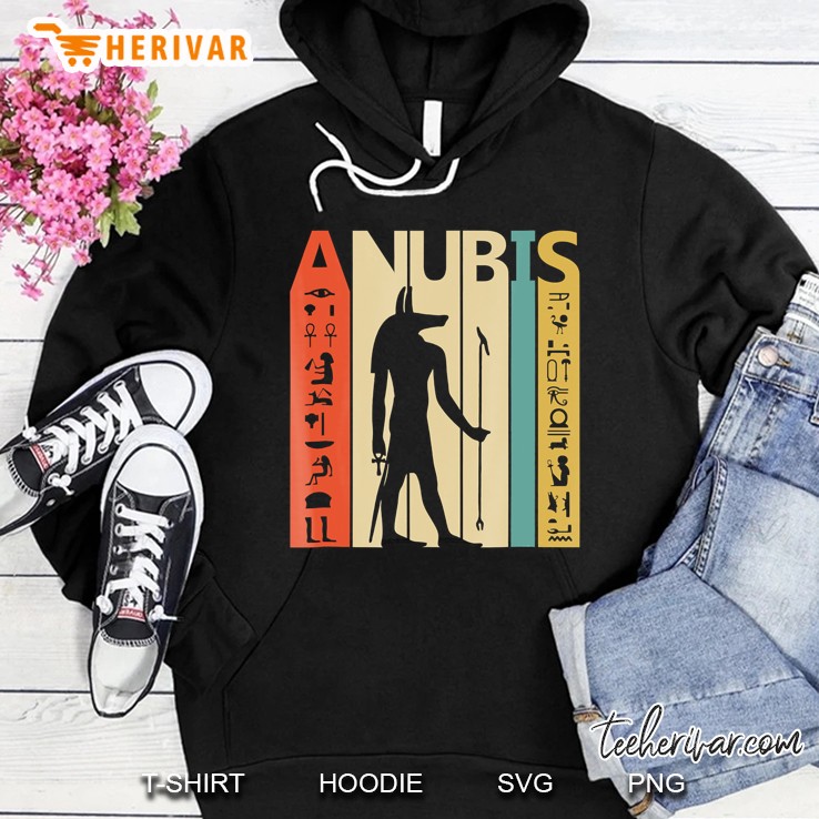 Ancient Egypt God Anubis Tshirt - Hieroglyphic Shirt Gift Hoodie