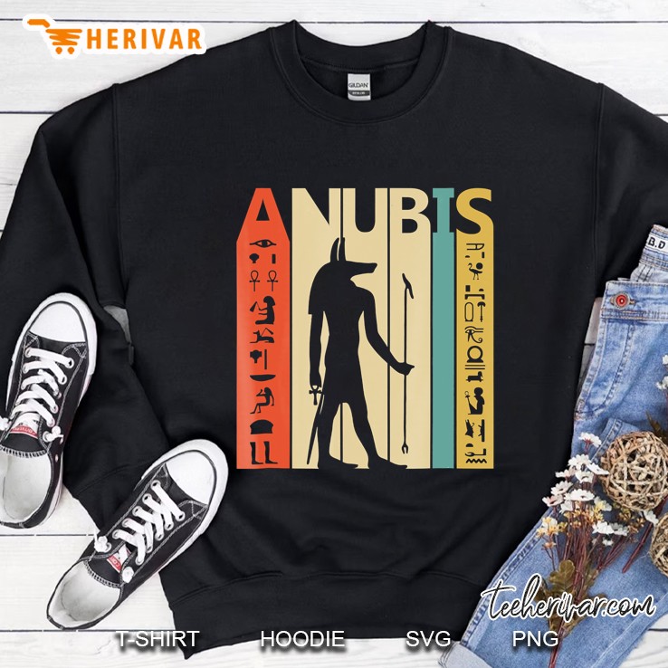 Ancient Egypt God Anubis Tshirt - Hieroglyphic Shirt Gift Sweatshirt