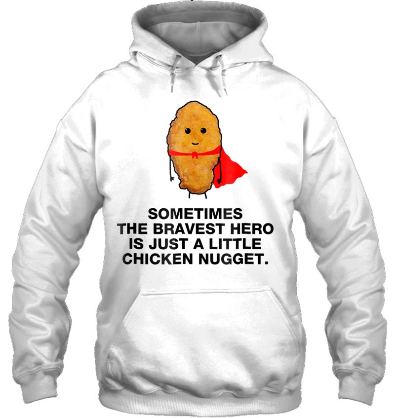 18x18 Chicken Nugget Eaters Shirts Sometimes The Bravest Hero is Just a Little Chicken Nugget Throw Pillow Multicolor