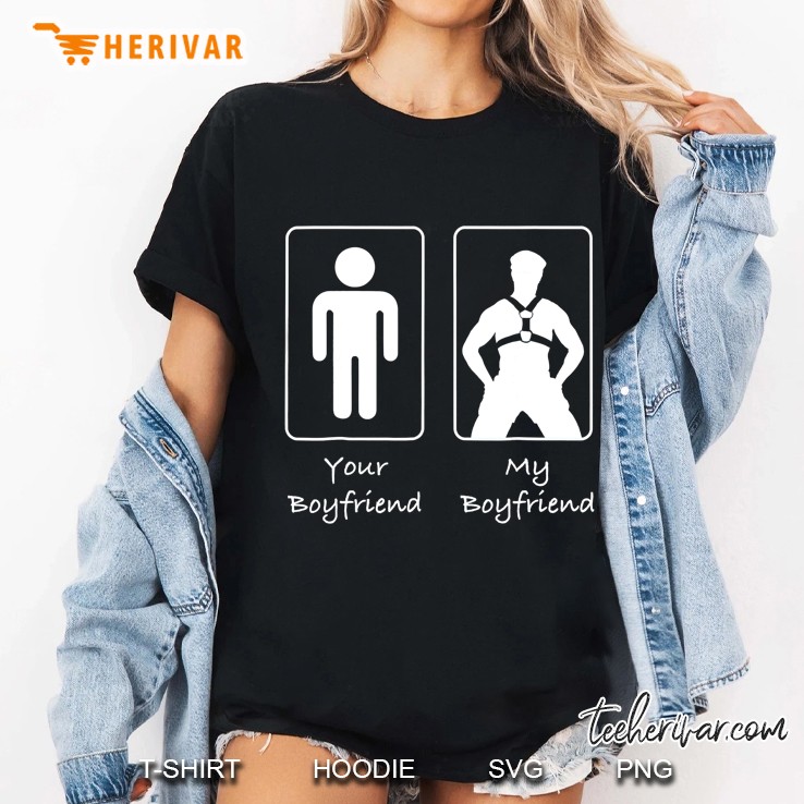 Your Boyfriend My Boyfriend Leather Daddy Fetish Ladies Tee