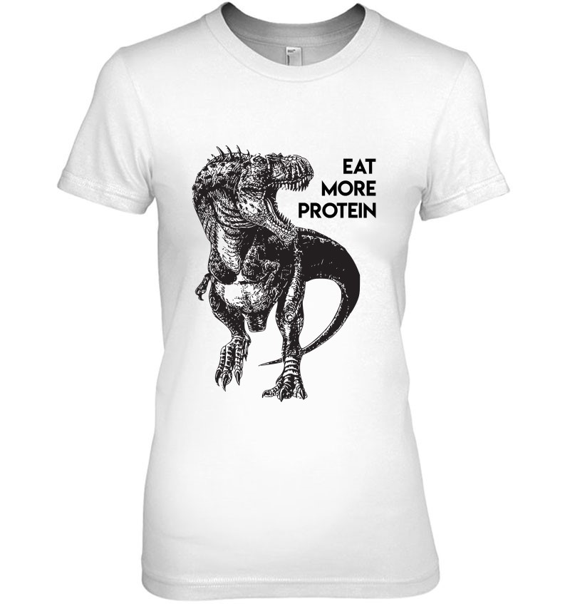 Carnivore Dinosaur Logo T-Shirt Mens Funny T-Rex Foodie Meat Eater White