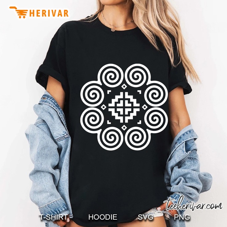 Hmong Elephant Print And House Paj Ntaub Design Ladies Tee