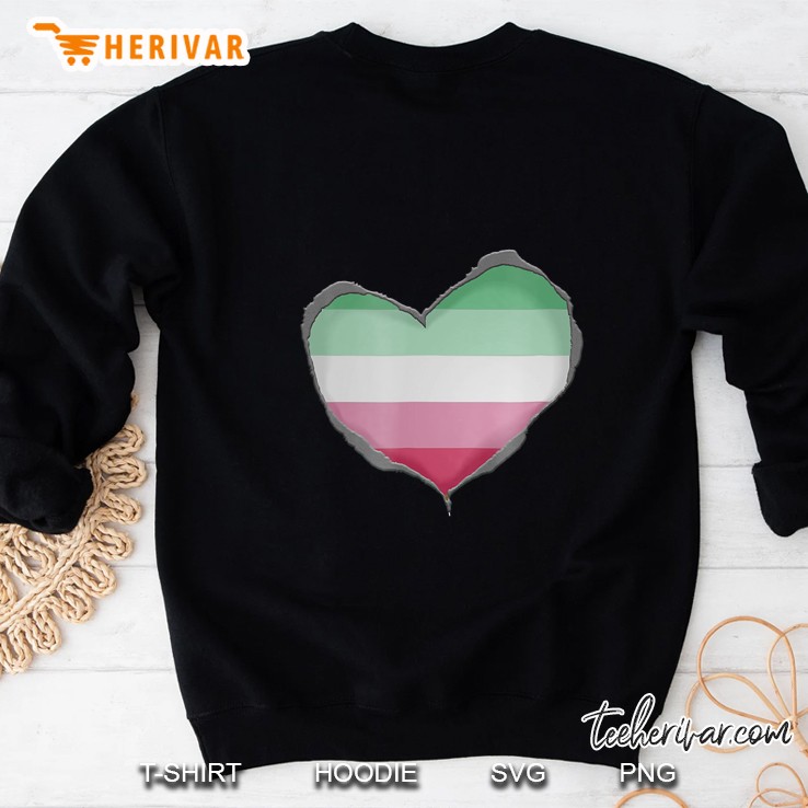 Abrosexual Heart - Flag Colors Sweatshirt