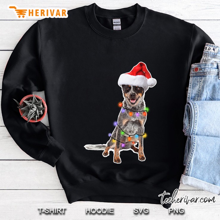Christmas Australian Cattle Dog Lovers Santa Hat Sweatshirt
