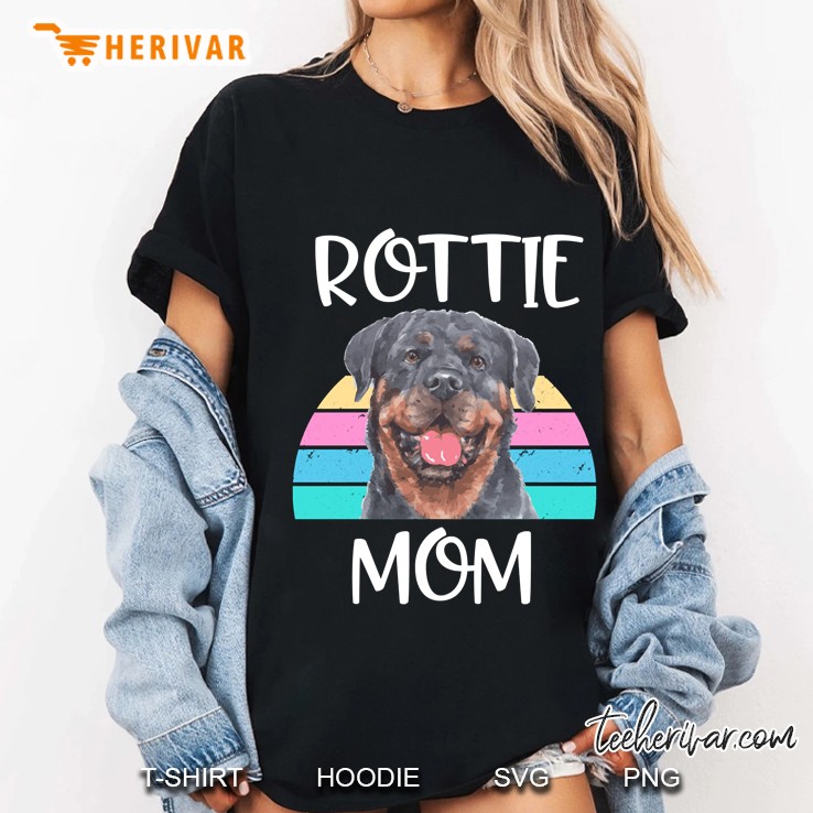 Proud Rottie Mom Sweater Rottweiler Dog Breed Ladies Tee