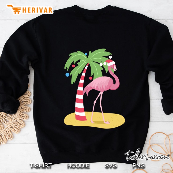 Christmas Flamingo Beach Tropical Sweatshirt