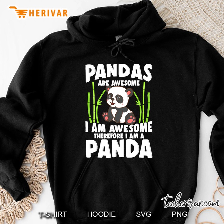 Panda Shirt Cute Panda Tshirt Pandas Are Awesome Panda Bear Hoodie