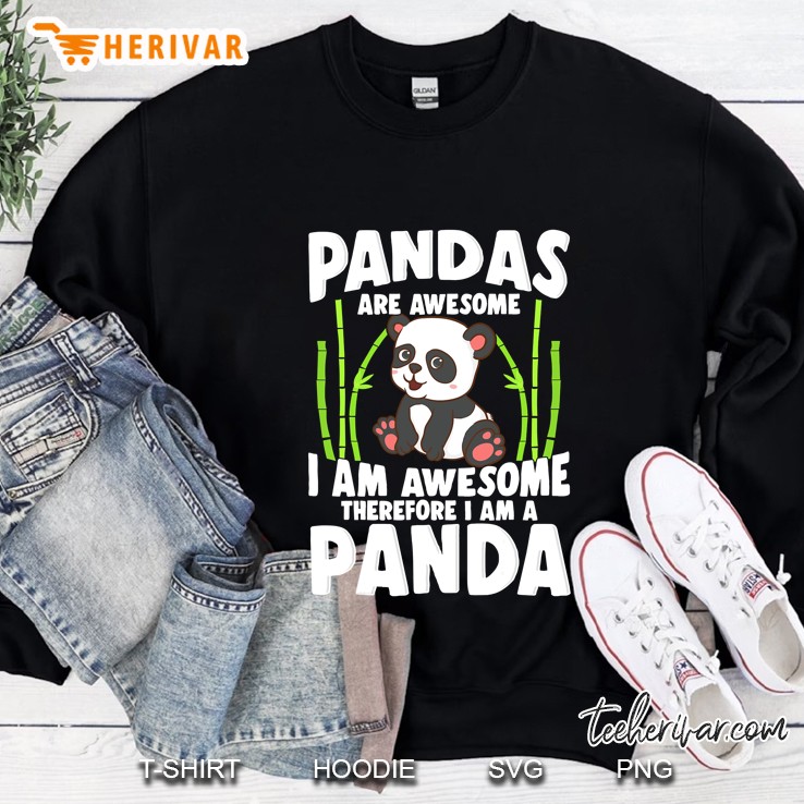 Panda Shirt Cute Panda Tshirt Pandas Are Awesome Panda Bear Sweatshirt