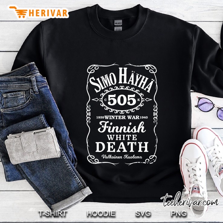 Simo Hayha Finnish Finland Suomi Sisu Vintage Whiskey Label Sweatshirt