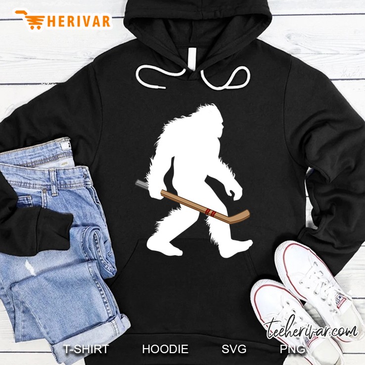 Bigfoot Hockey Cryptid Sasquatch Sport Player Hoodie