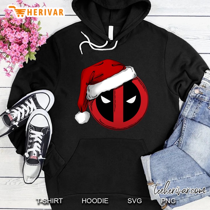 Marvel Deadpool Icon Santa Hat Christmas Graphic Hoodie