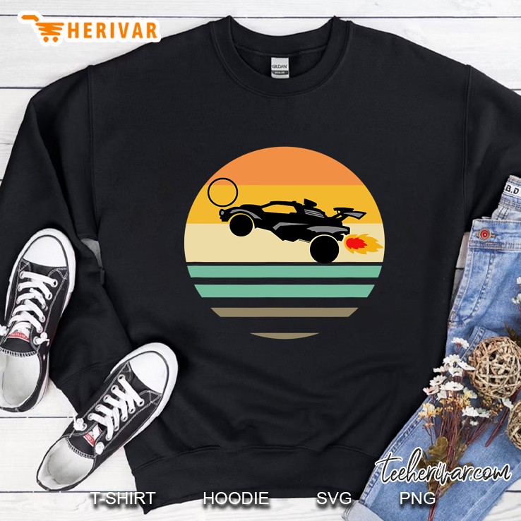 Retro Octane Rocket Soccer Sunset Graphic Sweatshirt