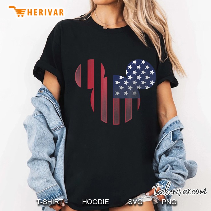 Mickey Mouse American Ears Shape Ladies Tee