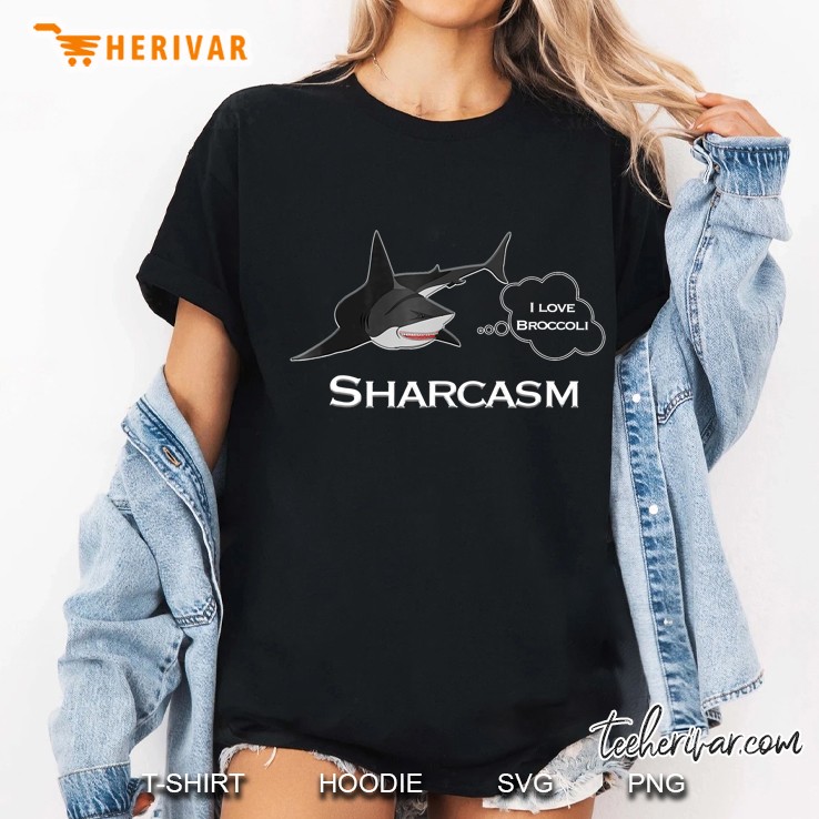 Shark Tee Shirts Men Will Love, Sharcasm Funny Shark Shirt Ladies Tee